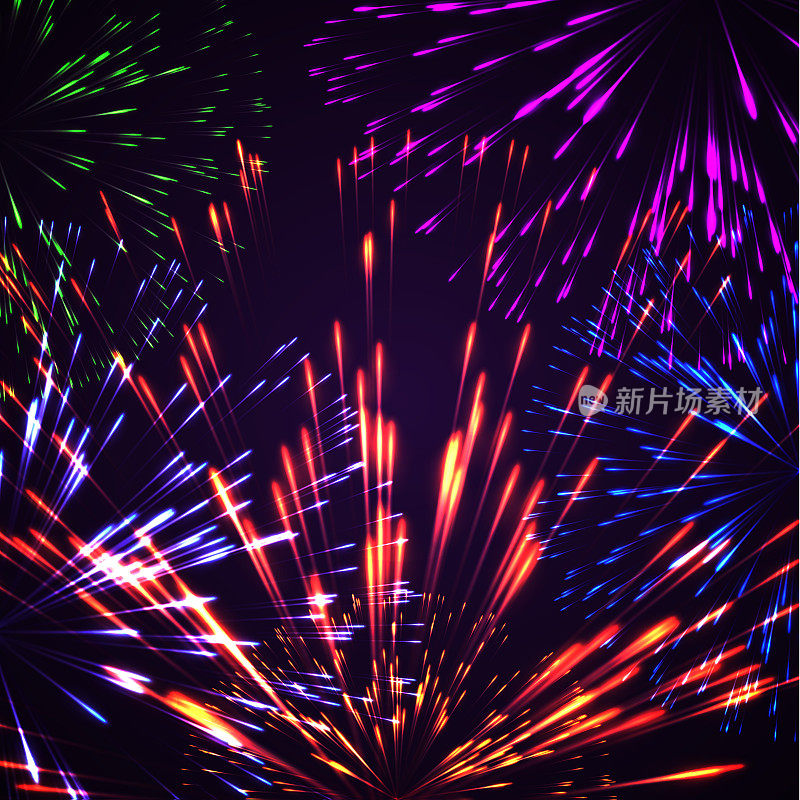 Abstract Fireworks Background